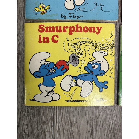 Smurf Mini Storybooks by Peyo Set of 4 Paperback 1980 1982 Smurf In The Air - Picture 4 of 13